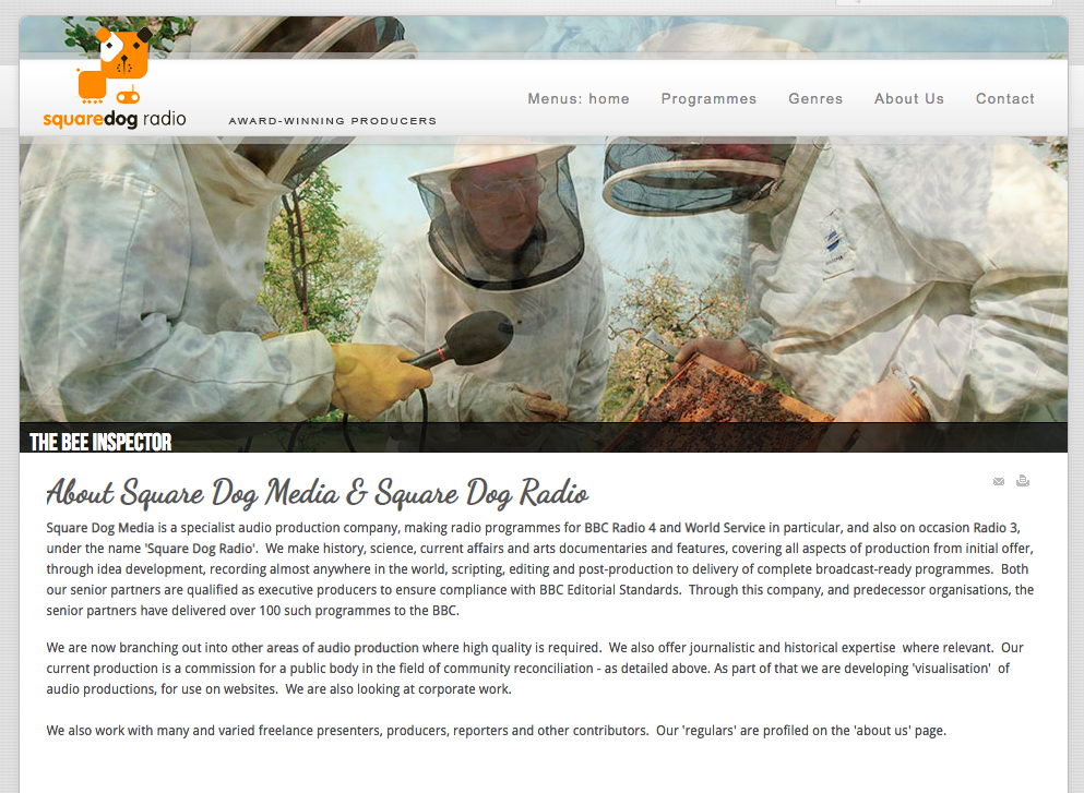 Square Dog Radio website
